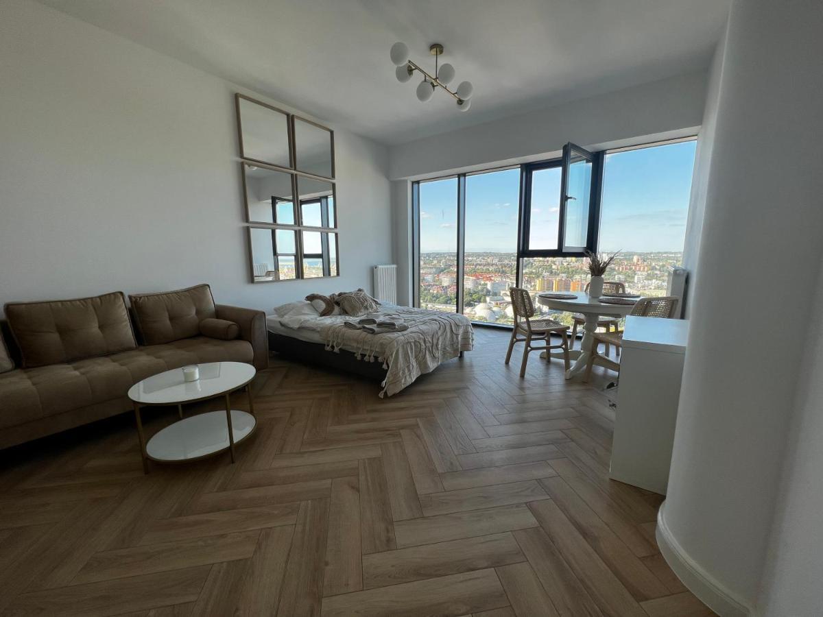 Hanza Tower Szczecin, Floor 21, City - River View Exterior photo